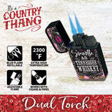 Country Girl Dual Torch Lighter- 15 Pieces Per Retail Ready Display 21909