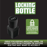 Plastic Locking Bottle Jar- 6 Pieces Per Retail Ready Display 21950