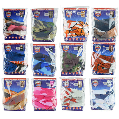 ITEM NUMBER 021954 KIDS TUBE FACE COVER 12 PIECES PER DISPLAY