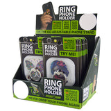 WHOLESALE PHONE RING ACRYLIC MIX B 12 PIECES PER DISPLAY 21967