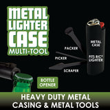 Metal Lighter Case with Tools- 6 Pieces Per Retail Ready Display 22030