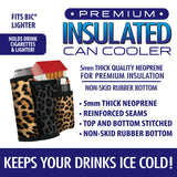 Neoprene Can & Bottle Cooler Coozie with Cigarette Pouch- 6 Pieces Per Retail Ready 22035