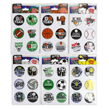 WHOLESALE SPORTS STICKERS TEAM PACK  24 PIECES PER DISPLAY 22040