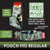 Canvas Cigarette Pouch with Camo Design- 6 Pieces Per Retail Ready Display 22117