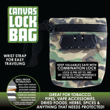 Smell Proof Canvas Lock Bag- 6 Pieces Per Retail Ready Display 22155