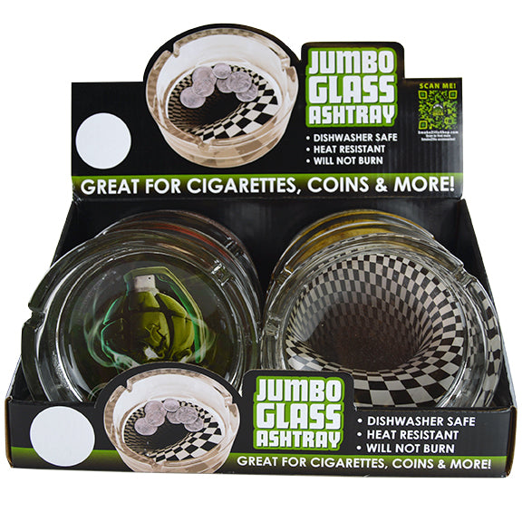 Jumbo Glass Ashtray Display