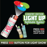 WHOLESALE COUNTRY GIRL LIGHT UP LIGHTER 30 PIECES PER DISPLAY 22184