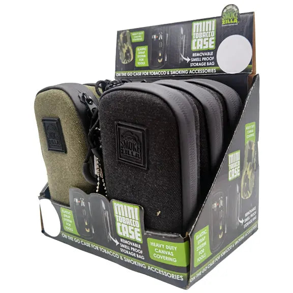 Canvas Tobacco Mini Case with Zipper - 6 Pieces Per Retail Ready Display 22279 SMOKEZILLA