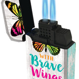 Butterfly Dual Torch Lighter- 12 Pieces Per Retail Ready Display 22336