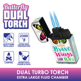 Butterfly Dual Torch Lighter- 12 Pieces Per Retail Ready Display 22336