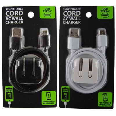 ITEM NUMBER 022452 2 PC WALL CHARGER USB-TO-USB-C SET 2 PIECES PER PACK