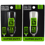 Car Charger with Dual USB Ports 2.1 Amp - 3 Pieces Per Pack 22459