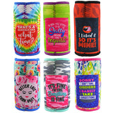 Neoprene Slim Can Cooler Coozie with Card Pocket- 6 Pieces Per Retail Ready Display 22472