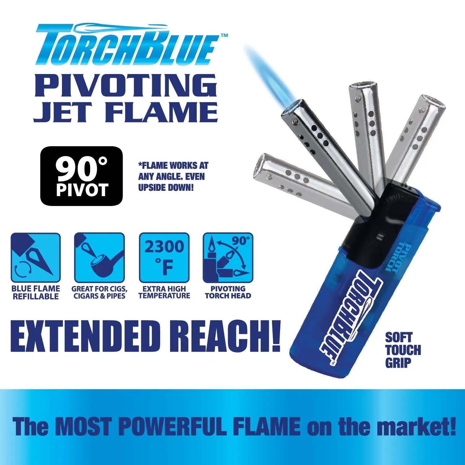 Pivot Head Torch Lighter - 25 Pieces Per Retail Ready Display 22485 ...