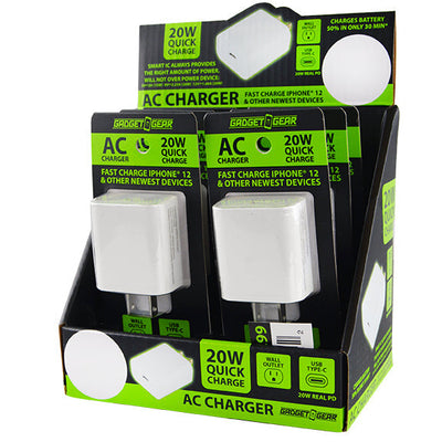 ITEM NUMBER 022488 20W WALL CHARGER 6 PIECES PER DISPLAY