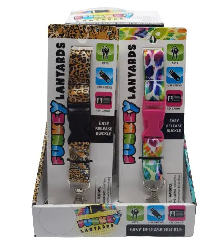 Keychain Lanyard with Detachable Clip - 12 Pieces Per Retail Ready Display 22584 NOVELTY INC