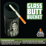 Full Print Glass Butt Bucket Ashtray- 6 Per Retail Ready Wholesale Display 22589