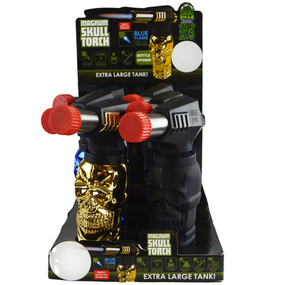 ITEM NUMBER 022593 MAGNUM XXL SKULL TORCH 6 PIECES PER DISPLAY