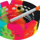 WHOLESALE SILICONE WRAPPED GLASS ASHTRAY 6 PIECES PER DISPLAY 22626