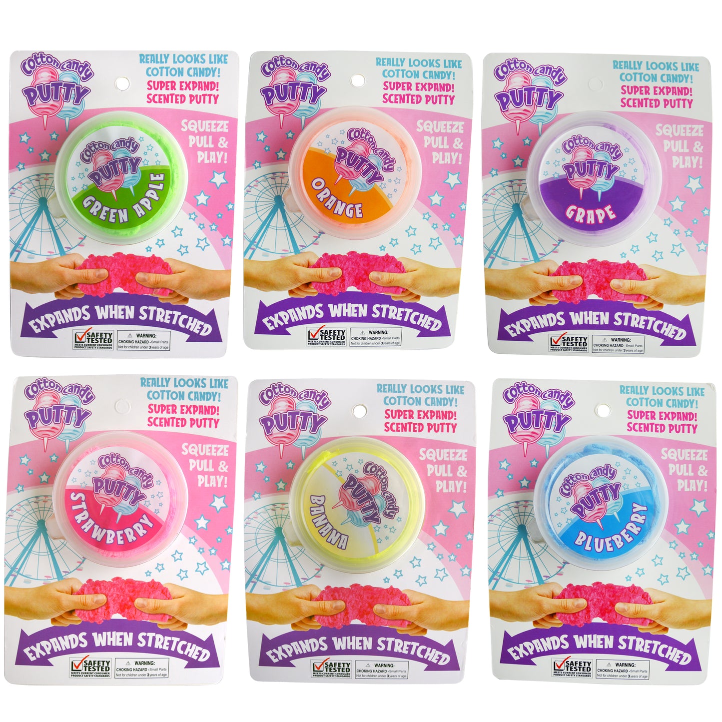ITEM NUMBER 022648 COTTON CANDY PUTTY SLIME 12 PIECES PER DISPLAY