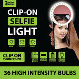 Rechargeable Clip On Selfie Light- 6 Pieces Per Retail Ready Display 22669