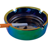 Round Glass Ashtray in Assorted Colors- 6 Per Retail Ready Wholesale Display 22787