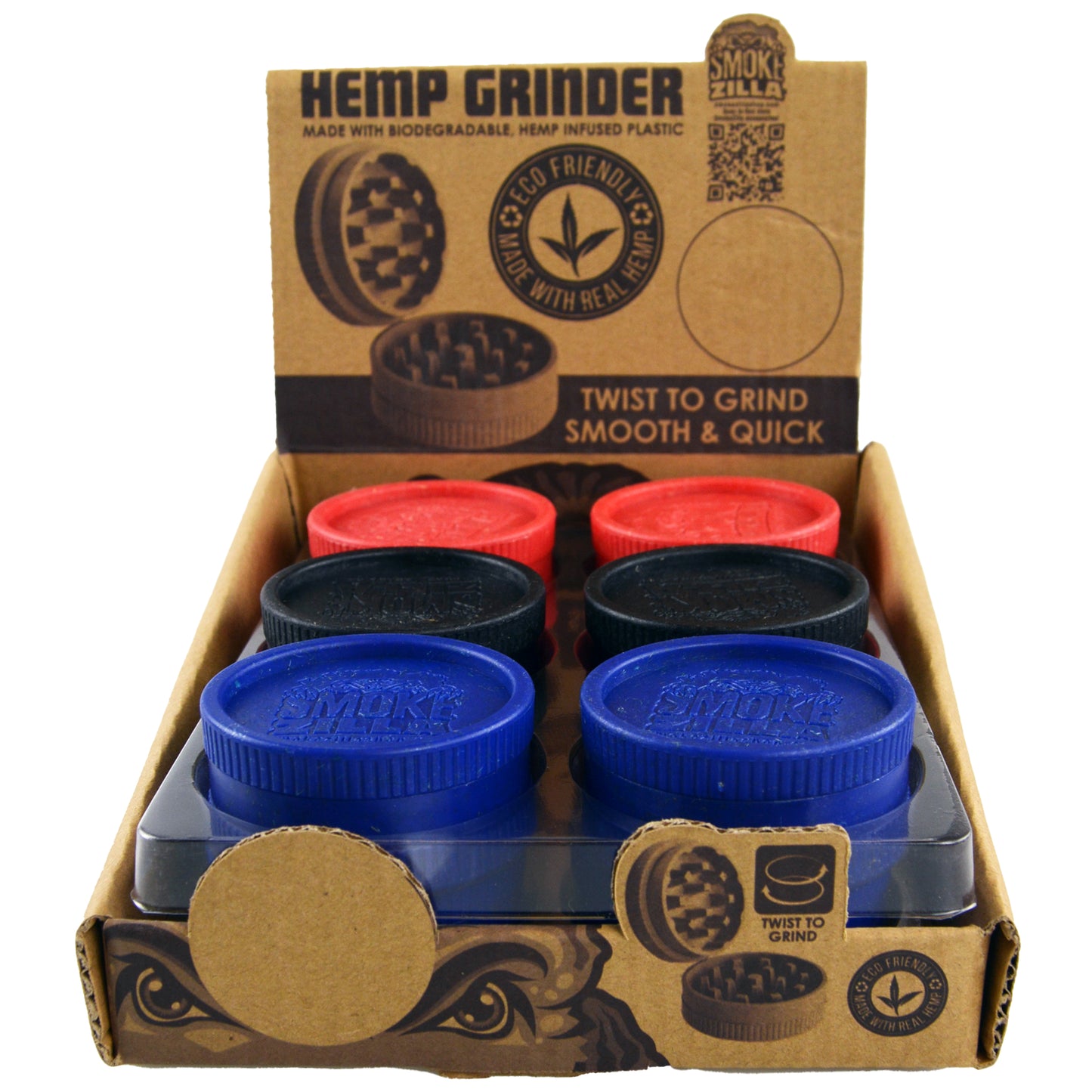 ITEM NUMBER 022806 HEMP GRINDER 12 PIECES PER DISPLAY