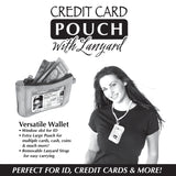 WHOLESALE CREDIT CARD POUCH LANYARD 6 PIECES PER DISPLAY 22835