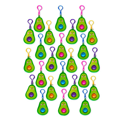 ITEM NUMBER 022854 FIDGET FUN POP AVOCADO BACKPACK CLIP 24 PIECES PER DISPLAY
