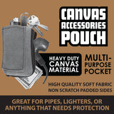 Canvas Accessories Smoker's Pouch with Zipper- 6 Pieces Per Retail Ready Display 22859