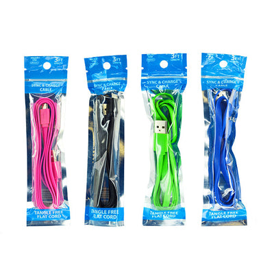 ITEM NUMBER 022920 3FT USB-TO-MICRO-USB CABLE BAGGED BULK 20 PIECES PER PACK