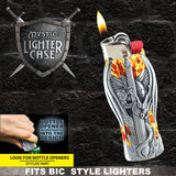 Metal Mystic Lighter Case with Bottle Opener- 12 Pieces Per Retail Ready Display 22921