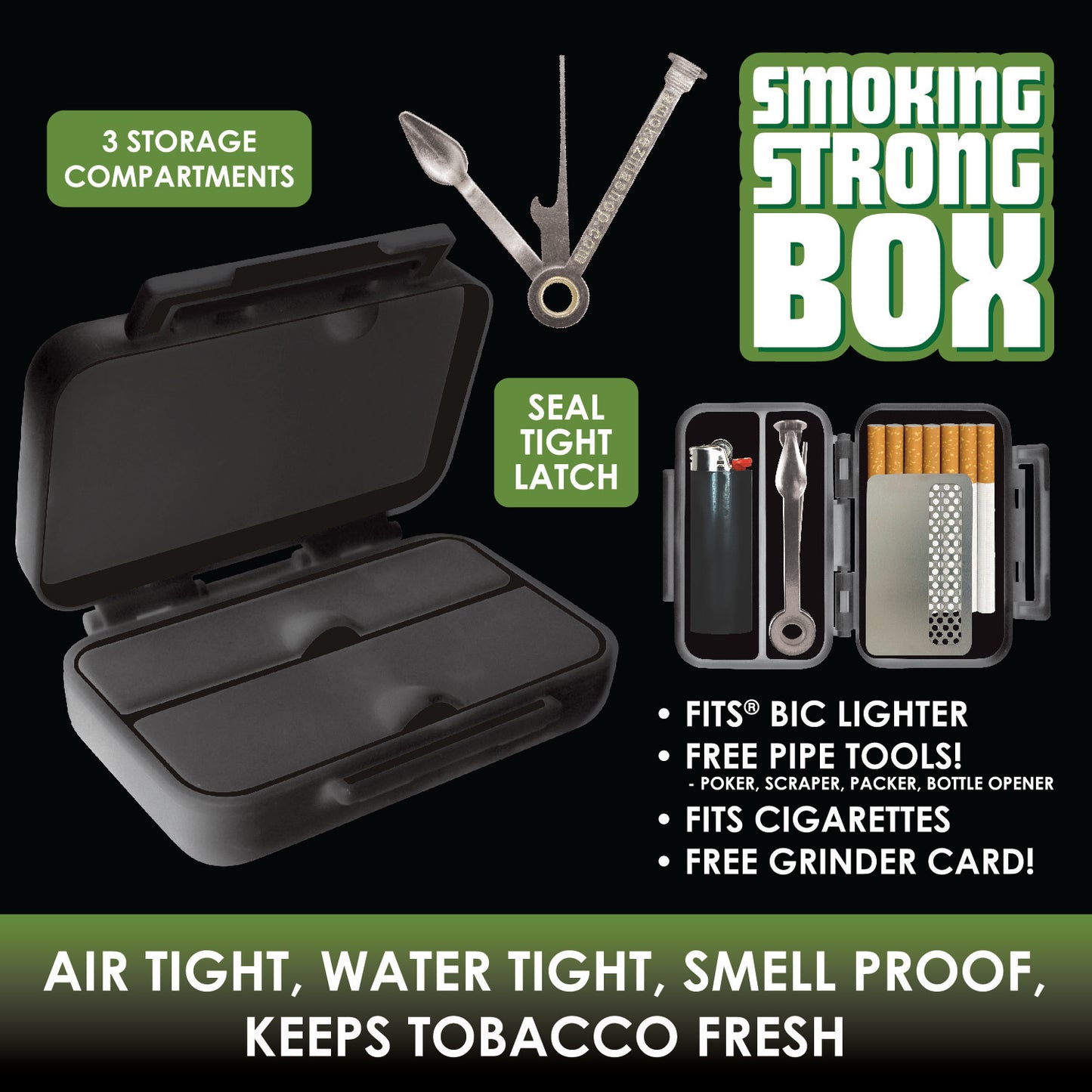ITEM NUMBER 022924 SMOKING STRONG BOX 8 PIECES PER DISPLAY