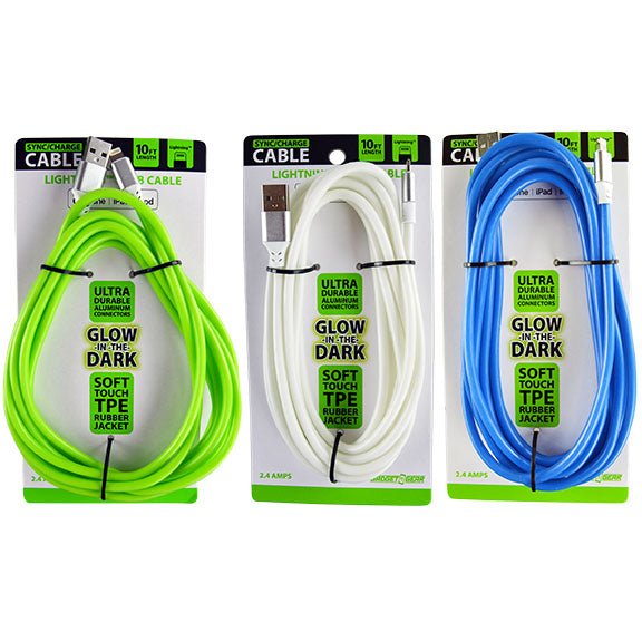 ITEM NUMBER 088295 10FT GID CABLE VARIETY 6 PIECES PER DISPLAY
