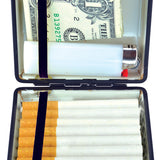 Canvas & Metal Cigarette Case with Hinge- 8 Pieces Per Retail Ready Display 23051