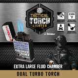 Tac Gear Dual Torch Lighter- 15 Pieces Per Retail Ready Display 23086