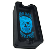Black Glass Ashtray with LED Light Up Design- 6 Pieces Per Retail Ready Display 23104