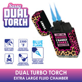 Sassy Dual Torch Lighter- 15 Pieces Per Retail Ready Display 23117