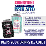 WHOLESALE RHINESTONE CAN COOLER 6 PIECES PER DISPLAY 26471