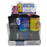 Neoprene Can & Bottle Cooler Coozie- 12 Pieces Per Retail Ready Display 23136