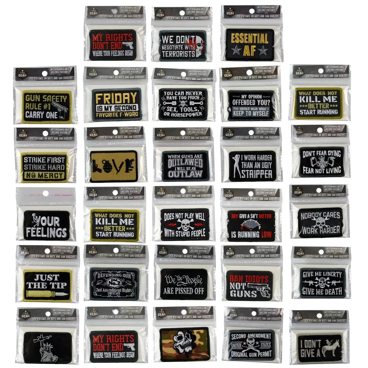 Patriotic Tac Gear Hat and Accessory Assortment Floor Display - 78 Pieces Per Retail Ready Display 88397 TAC GEAR