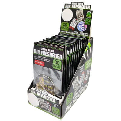 ITEM NUMBER 023146 SMOKE EATER AIR FRESHENER 12 PIECES PER DISPLAY