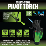 Pivot Flip Torch Lighter with Tools- 12 Pieces Per Retail Ready Display 23171