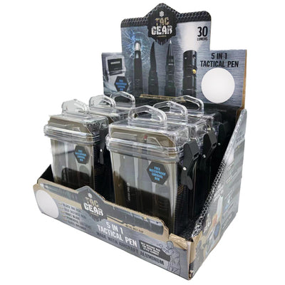 ITEM NUMBER 023195 TACTICAL PEN KNIFE FLASHLIGHT 6 PIECES PER DISPLAY