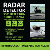 Radar Detector with Suction Cup Mount- 4 Pieces Per Retail Ready Display 23211