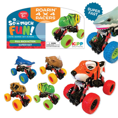 ITEM NUMBER 023217 ROARIN PULL BACK 4x4 TOY CAR 6 PIECES PER PACK