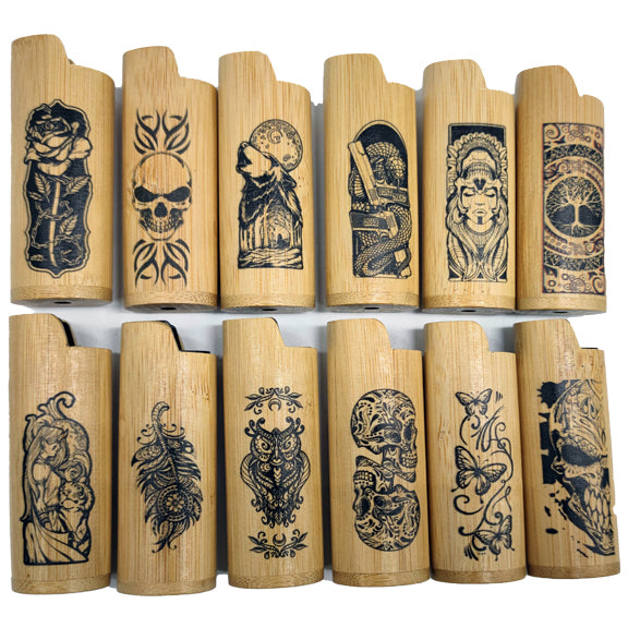 ITEM NUMBER 023223 WOOD LIGHTER CASES 12 PIECES PER DISPLAY