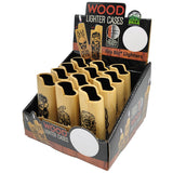 WHOLESALE WOOD LIGHTER CASES 12 PIECES PER DISPLAY 23223