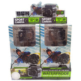 Waterproof Sport Camera with Micro SD Card- 4 Pieces Per Retail Ready Display 23237