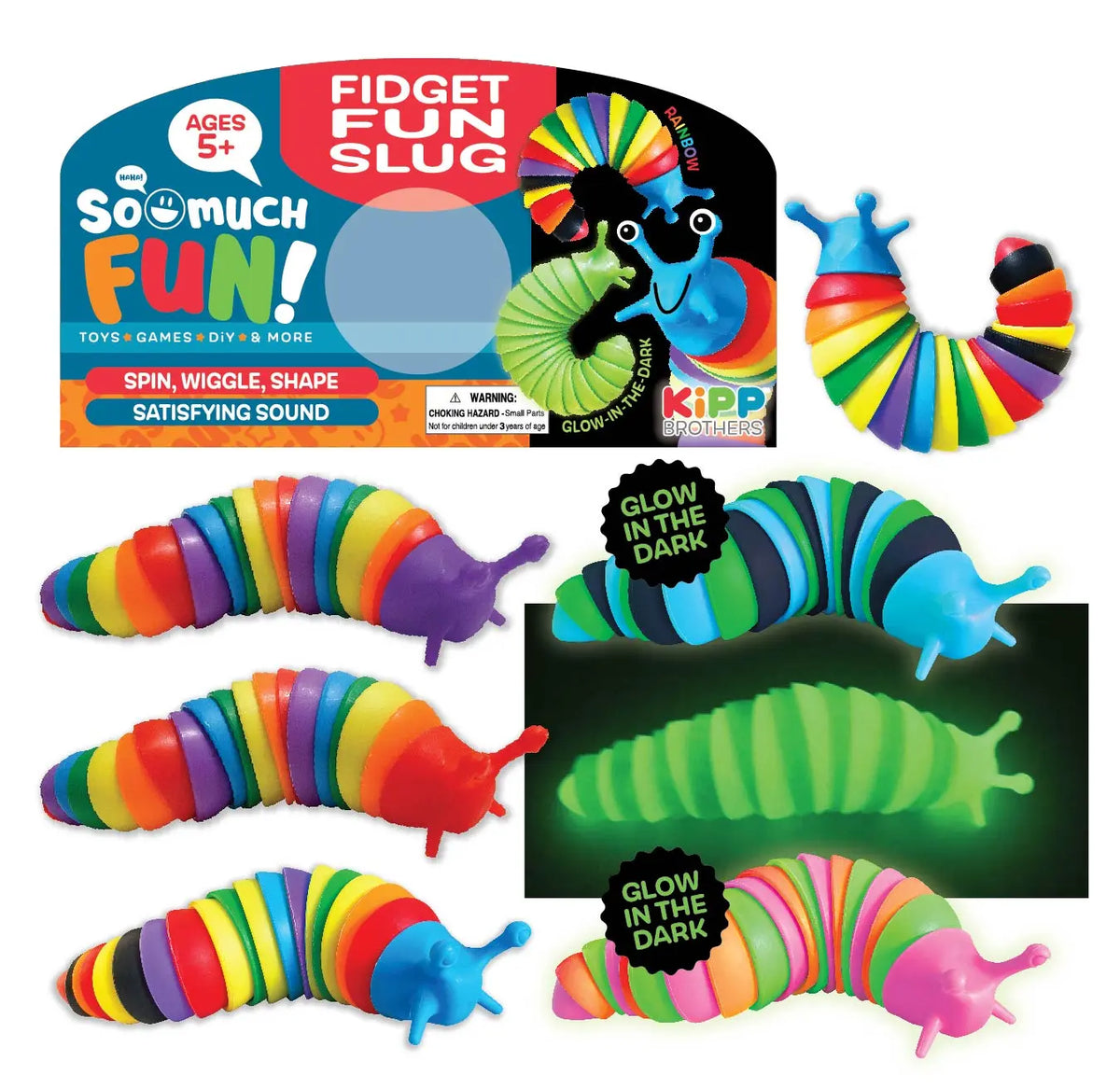 Slug Fidgit ITEM NUMBER 023243 SENSORY SLUG FIDGET FUN TOY 12 PIECES PER DISPLAY ...